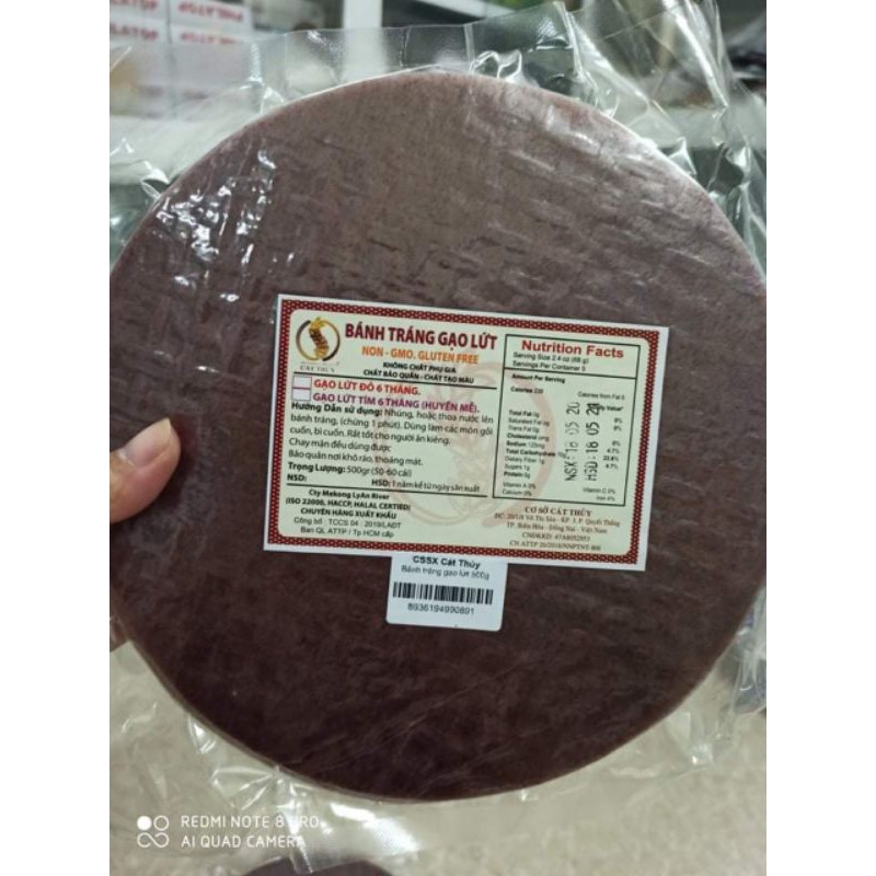 Bánh Tráng Gạo Lứt Tím Cát Thủy ( đen)