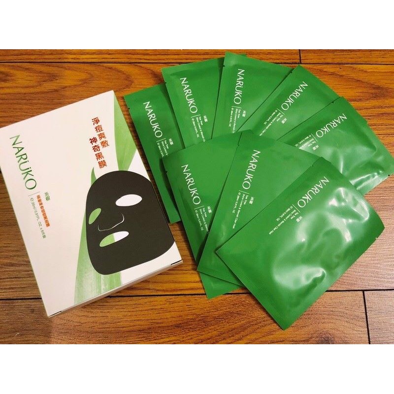 Mặt nạ tràm trà Naruko Tea Tree Shine Control &amp; Blemish Clear Mask giảm viêm mụn, hỗ trợ hết mụn, sáng da