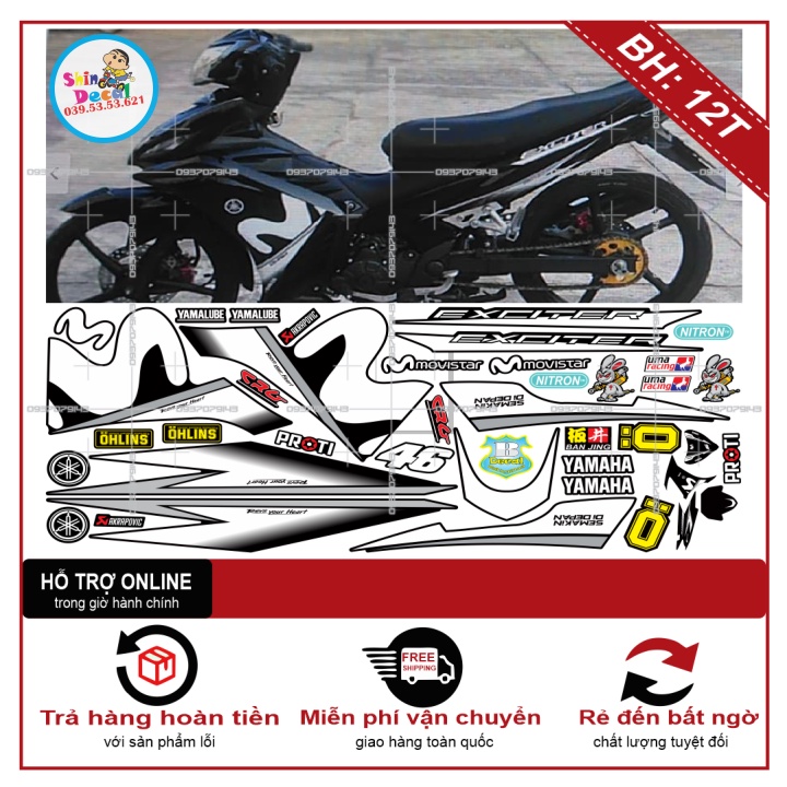 TEM RỜI EX 2011 MOVISTAR MẪU 2 -- SHIN DECAL 2