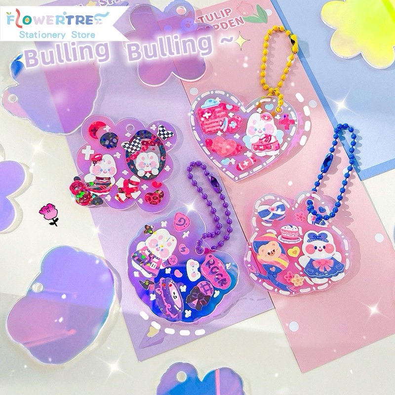 Set 4 Móc Khóa Acrylic Thay Đổi Màu Sắc