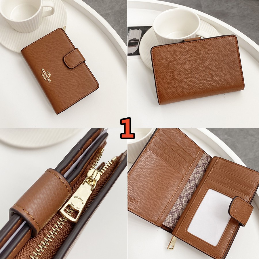 Ví nữ COACH F53562 Ví trung bình Ví tiền xu Ví da Ví đựng thẻ