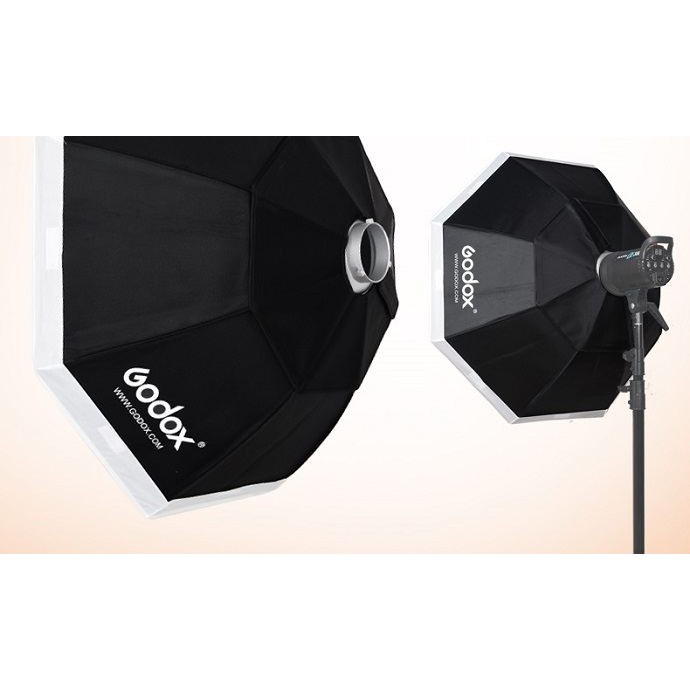 Softbox ngàm bowen bát giác 95cm - 120cm + grip tổ ong