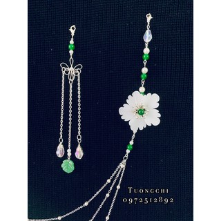 Dây chuyền cổ phục - Mẫu đơn trắng