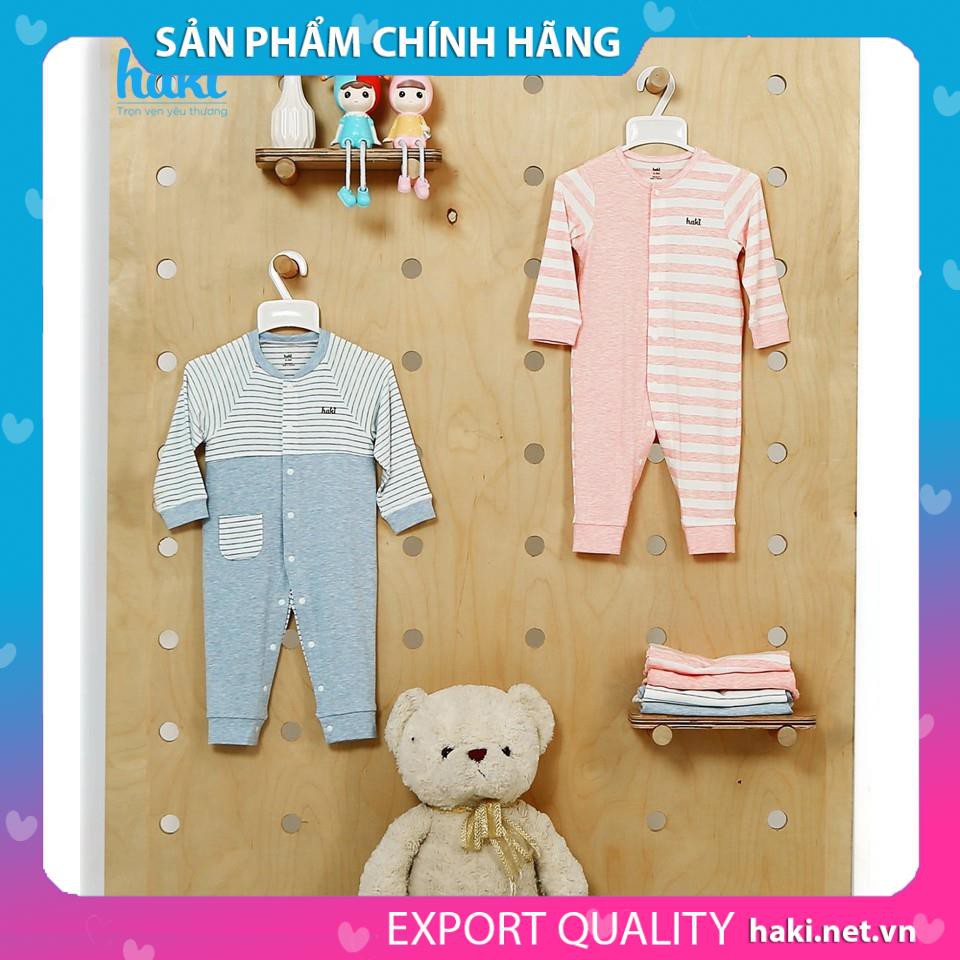 Bộ body cài giữa phối thân trước BB030, set bodysuit cho bé trai bé gái HAKI