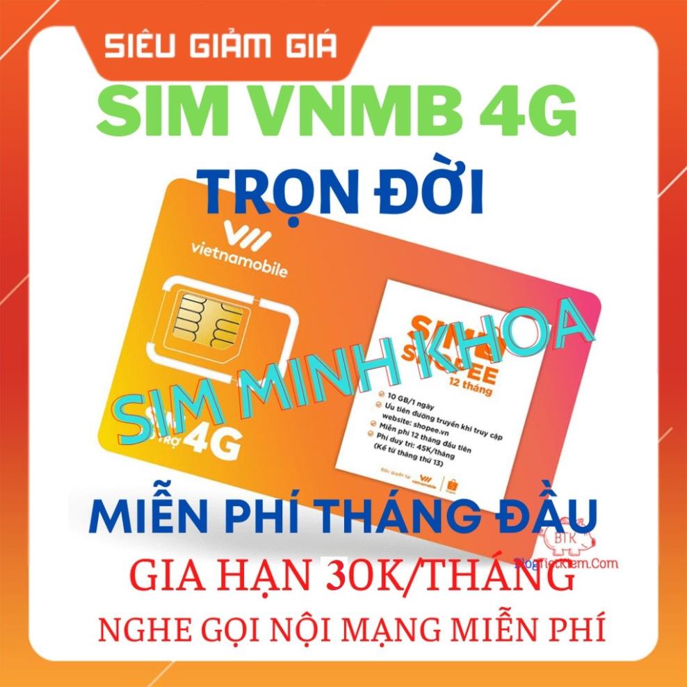 Sim data 4g vietnamobile vào mạng 1 năm giá rẻ 30gb/tháng duy trì chỉ với 30k sim giá rẻ gói cước cảm ơn