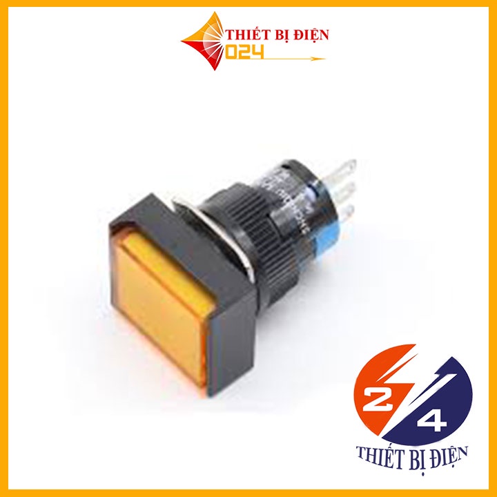 Nút Nhấn Đề Vuông 220VAC AL6 - A Nhấn Giữ Có Đèn Nhiều Màu