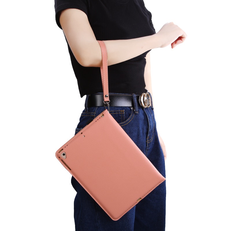 Bao Da Máy Tính Bảng Có Giá Đỡ + Dây Đeo Cho Xiaomi Pad 5 Pro 11 inch 2021 Mi Pad5 Pad 4 Plus 10.1