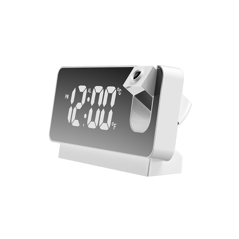 Đồng hồ máy chiếu thời gian laser đèn LED hiển thị thời gian, nhiệt độ trang trí phòng ngủ, quà tặng-Ráp