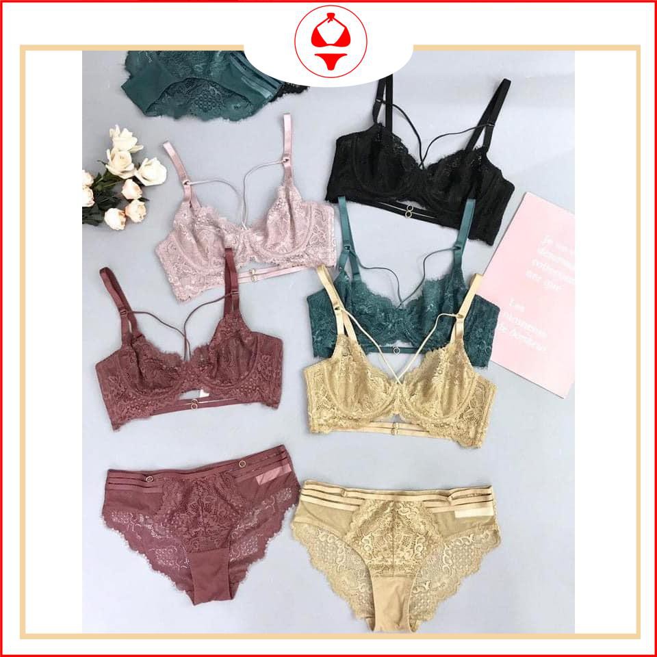 Bộ đồ lót  SEXY ,set đồ lót charm khuy Yolo bra không mút có gọng ren cao cấp quyến rũ C264 | BigBuy360 - bigbuy360.vn