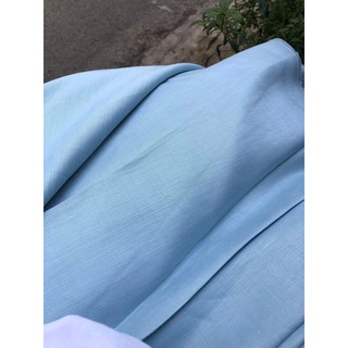 Vải linen ướt sky blue