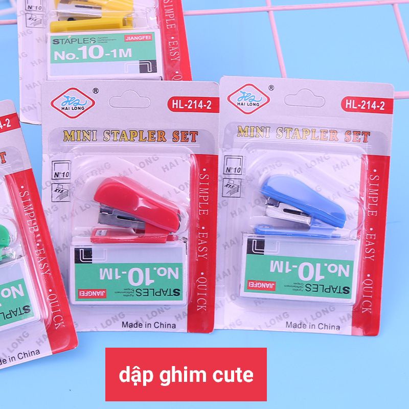 Quà tặng Ghim bấm_dập ghim mini 4*1,7*2,8cm loại 1 (ghim 5 - 10 tờ)