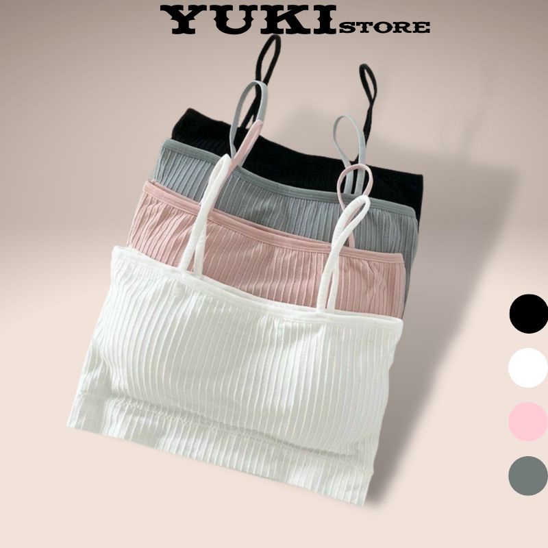 Áo Bra Cotton 2 Dây Gợi Cảm Trẻ Trung Sexy Gân Tăm YUKI STORE 809