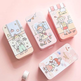 Hộp thiếc 2 ngăn đựng bút, dụng cụ học tập dễ thương (giao ngẫu nhiên)