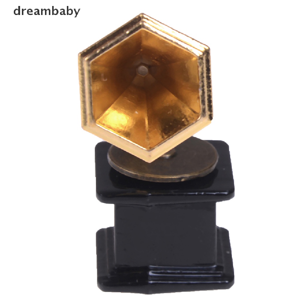 Mô Hình Máy Hát Đĩa Mini Phong Cách vintage Tỉ Lệ 1: 12 Trang Trí Nhà Búp Bê