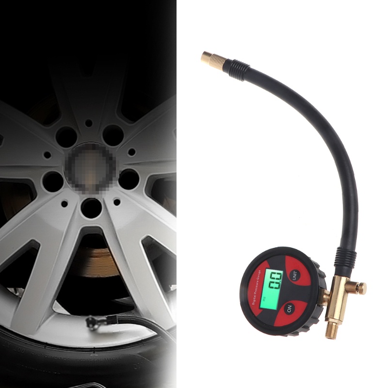 Đồng Hồ Đo Áp Suất Lốp Xe 0-200PSI Màn Hình LCD Kỹ Thuật Số
