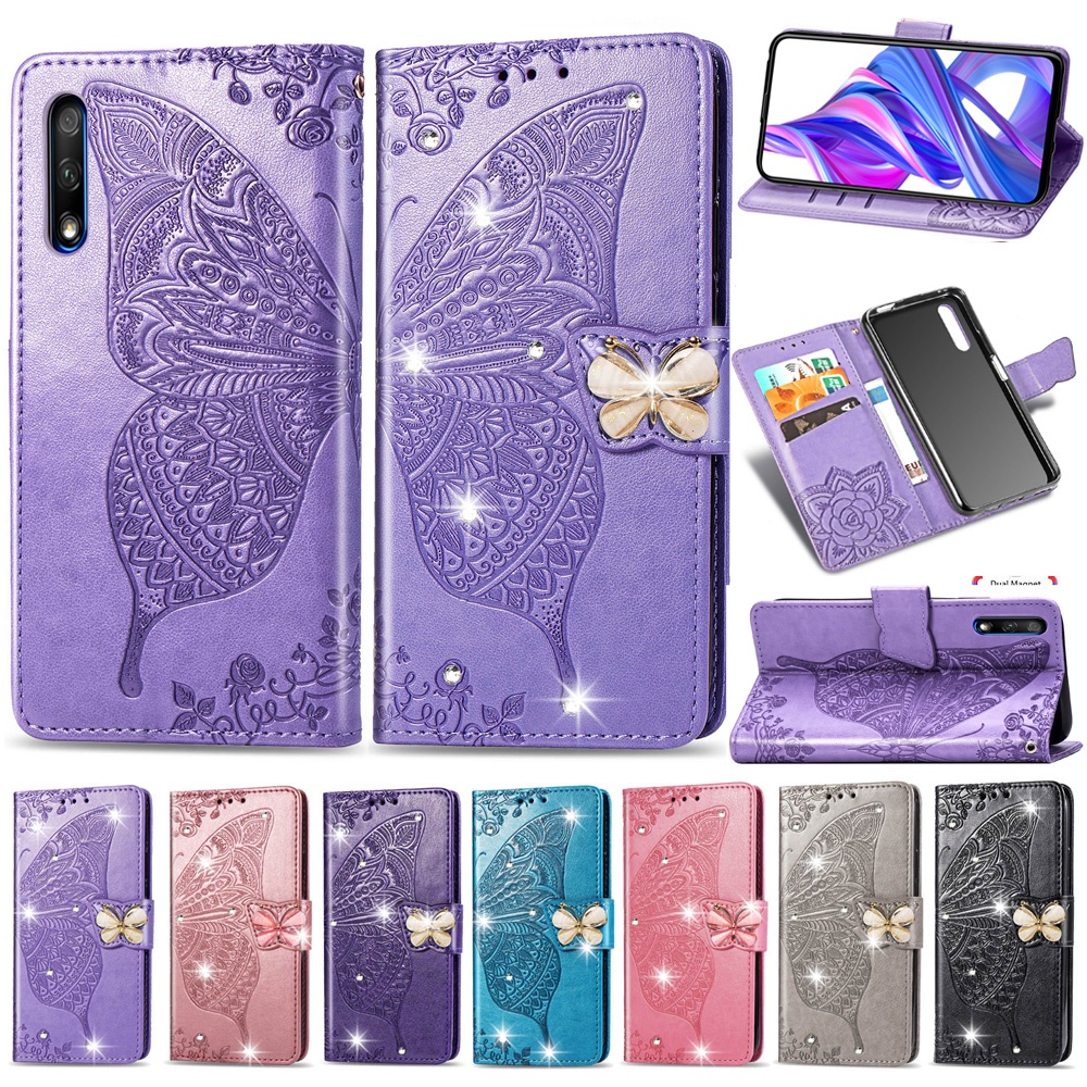 Bao Da Điện Thoại Nắp Lật Kèm Ngăn Đựng Thẻ Đính Kim Cương Cho Samsung Galaxy A13 A33 A53 A03 A23 A73 Core Ốp