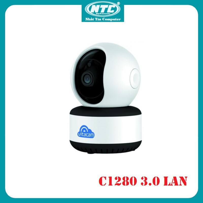 Camera IP Wifi Vitacam C1280 3.0MP FullHD+ 1536P hồng ngoại ban đêm - đàm thoại 2 chiều (Trắng)