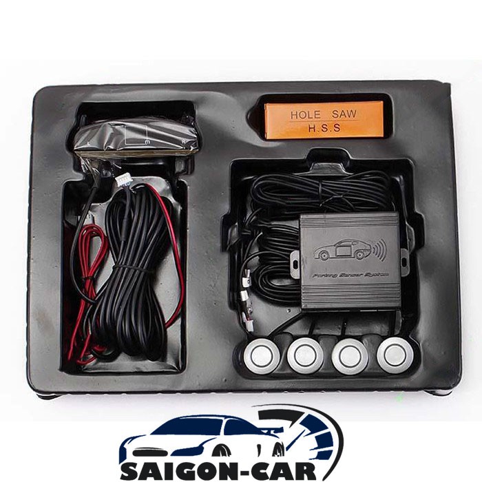 🔥HCM-Cảm biến lùi 4 mắt siêu nhạy cho xe hơi, ô tô 12V, đủ màu đen bạc trắng
