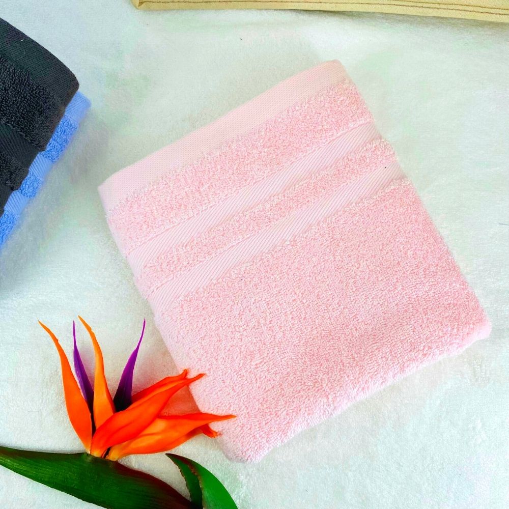 Khăn Mặt Cotton Cao Cấp Border Sọc Chéo Thiện Phú 40*80*170g, Khăn Lau Mặt M371 Chất Bông Sợi Tự Nhiên Thấm Nước Tốt