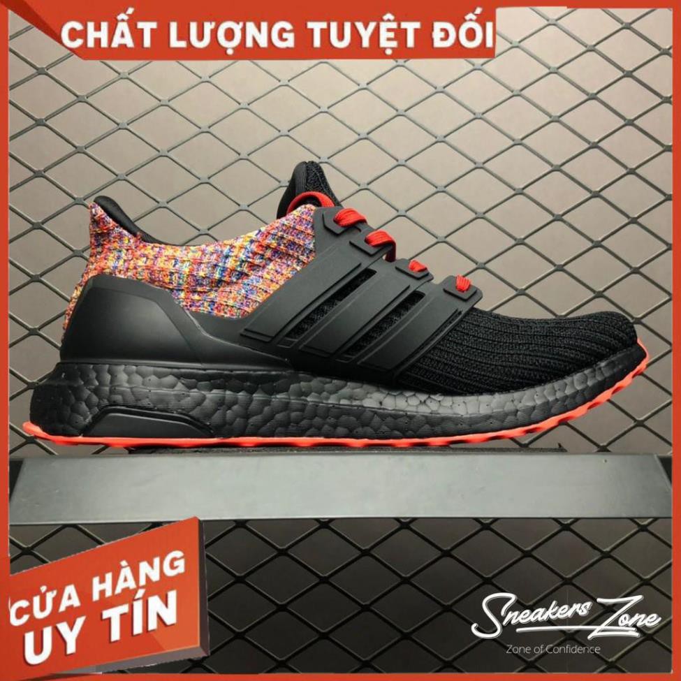 (FREE SHIP + HỘP + QUÀ) Giày thể thao ULTRA BOOST 4.0 multi colors Black đen gót thổ cẩm siêu đẹp cho nam và nữ | BigBuy360 - bigbuy360.vn