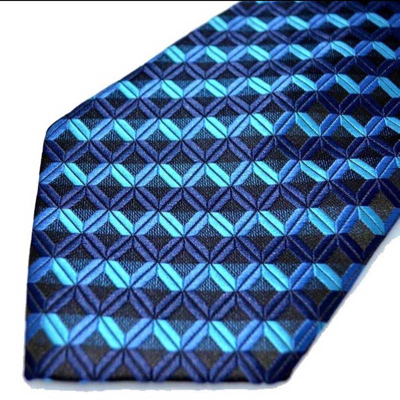 Cà Vạt Lụa Dệt Màu Vàng / Xanh Navy Họa Tiết Chấm Bi Phong Cách Cổ Điển Cho Nam