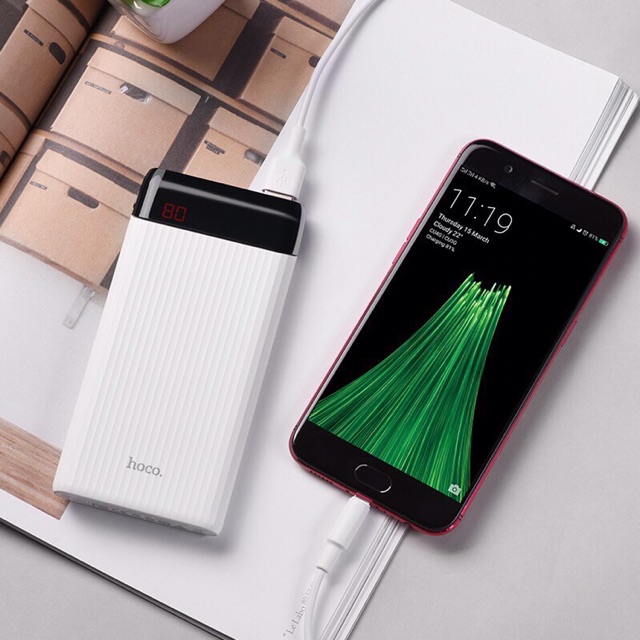 Hoco J28-[10.000mAh]Pin sạc dự phòng 2 cổng USB sạc nhanh 2 thiết bị cùng lúc