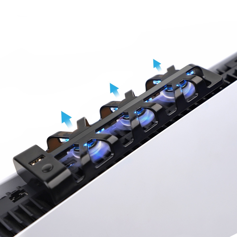 Giá Đỡ Đứng USB Với 3 Quạt Làm Mát Bộ Làm Mát Cho Playstation 5 Cho Máy Chơi Game PS5 Bộ Tản Nhiệt Máy Chủ Phụ Kiện Trò Chơi Tản Nhiệt Tương Lai