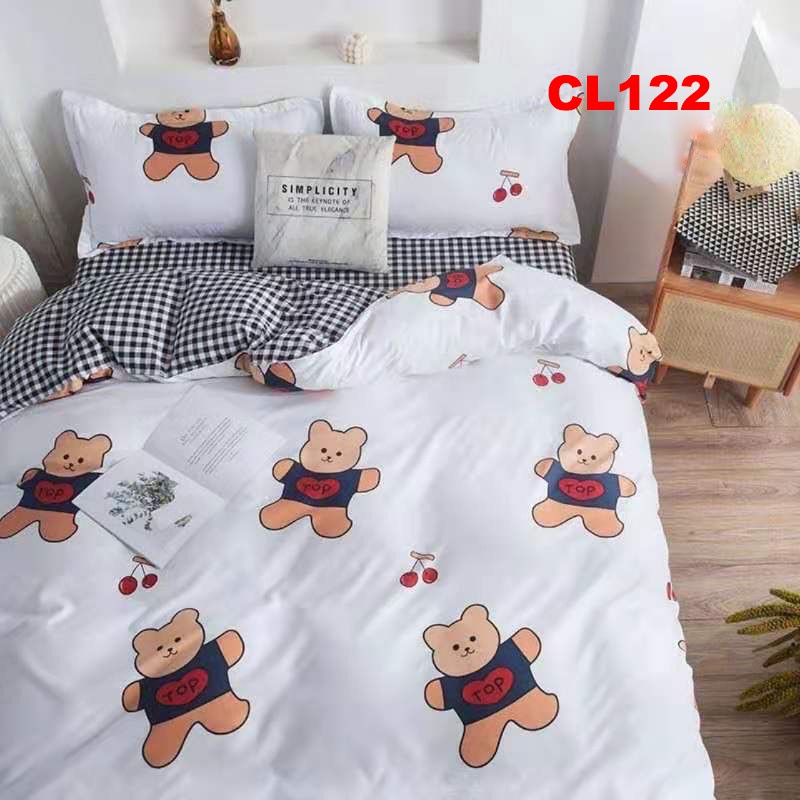 Bộ chăn ga gối CL116 set 4 món Loại 1 Cotton poly hàng Loại 1 nhập khẩu