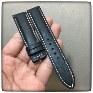 DÂY ĐỒNG HỒ DA BÒ CAO CẤP CHỈ TRẮNG