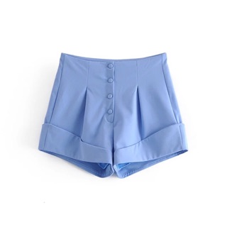 SET BLUE PASTEL BLAZER+CORSET+SHORT