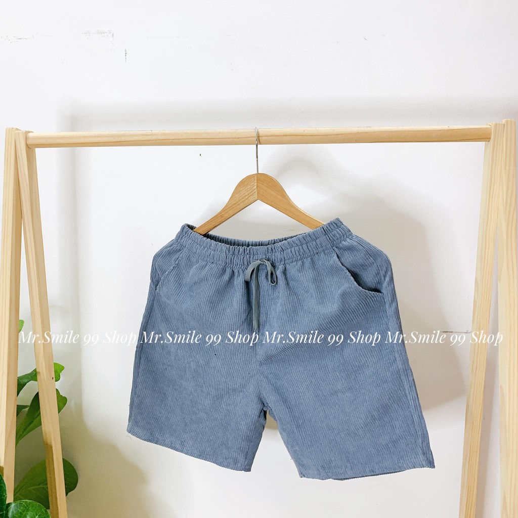 Quần Short Nhung Tăm Form Đẹp Vải Dày Mr Smile 99 Shop