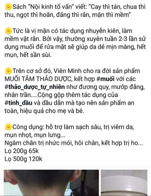 Tràm muối tắm thảo dược  CHÍNH HÃNG