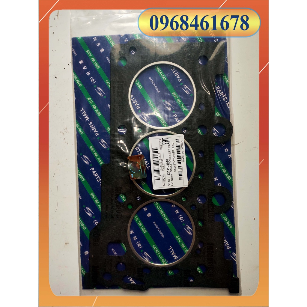 Gioăng mặt máy morning máy 1.0 đời 2011-2018-hàng hàn quốc