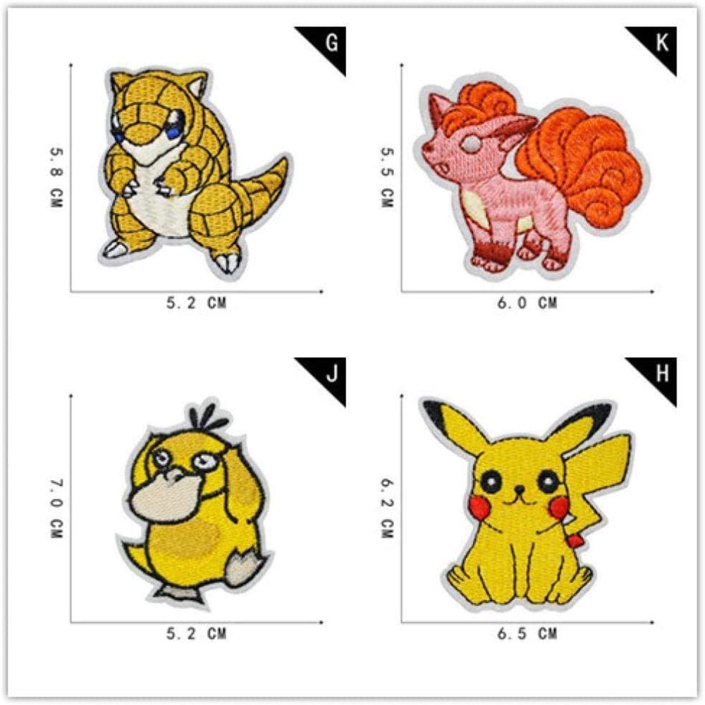 Sticker Ủi Thêu Hình Pokemon Hoạt Hình