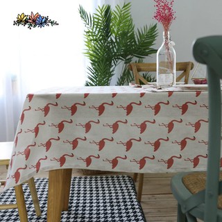 Khăn trải bàn canvas hồng hạc