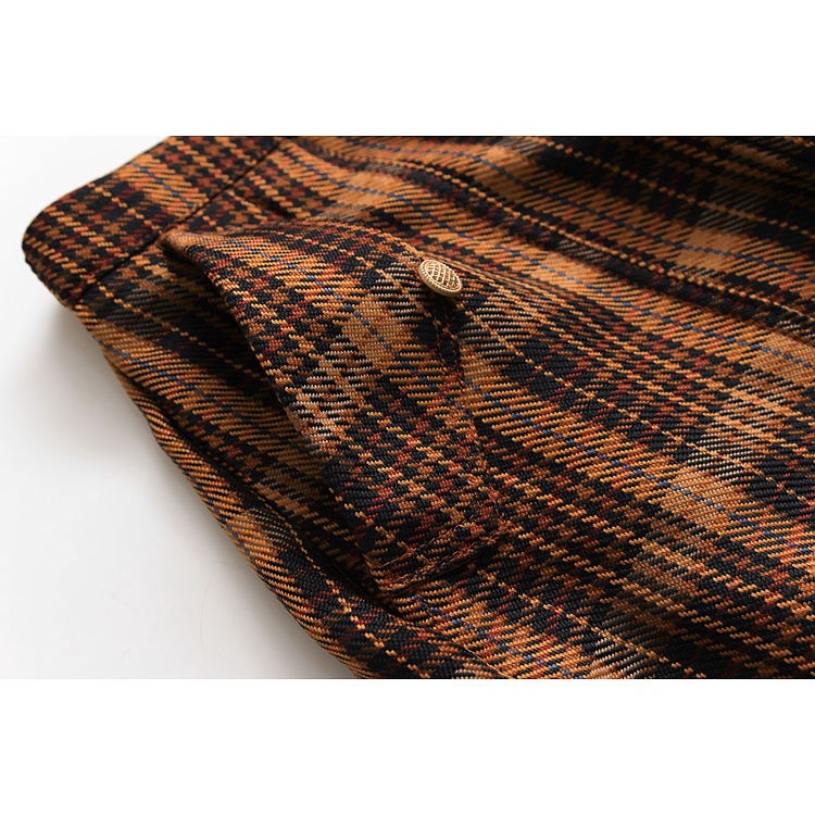 Y661 Chân váy caro eo cao xuất dư của ZARA