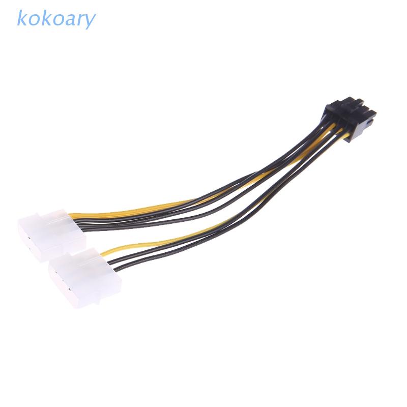 2 cáp chuyển đổi 4 pin Molex LP4 sang 8-Pin PCI