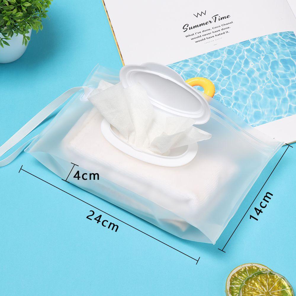 Bebetterm 1Pc Reusable Wet Wipe Bag Transparent Eco-Friendly Plastic Snap Strap Clamshell Box   Case