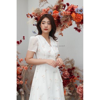 Váy tơ hoa 2 lớp