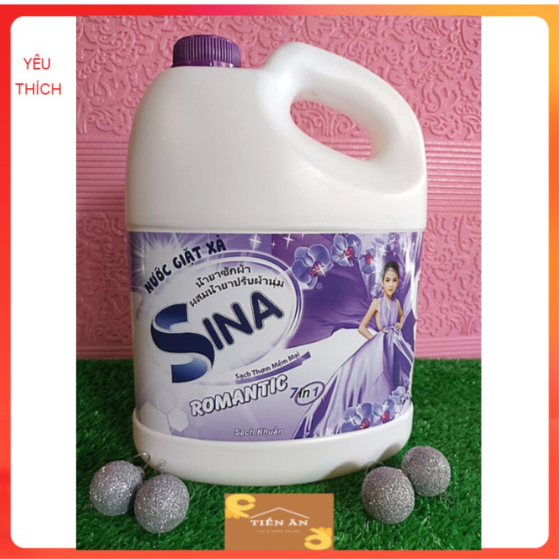 Nước giặt xả quần áo SINA 7 in 1 3000ml (Màu tím)