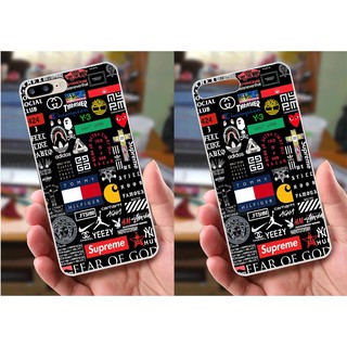 Ốp lưng iPhone 7 Plus / 8 Plus (dẻo viền trắng trong) - Brands