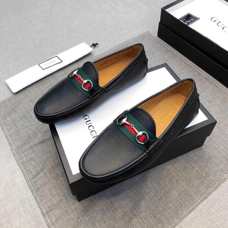 Giày lười nam GUCCI khoá bạc cao cấp - Giày moca