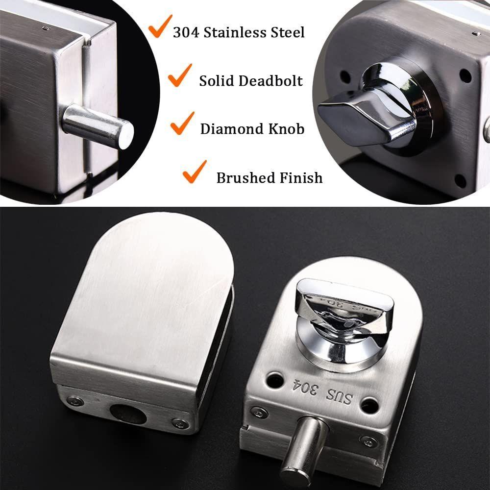 Ổ Khóa Cửa Kính Không Chìa Tiện Dụng Cho Nhà Tắm / Văn Phòng