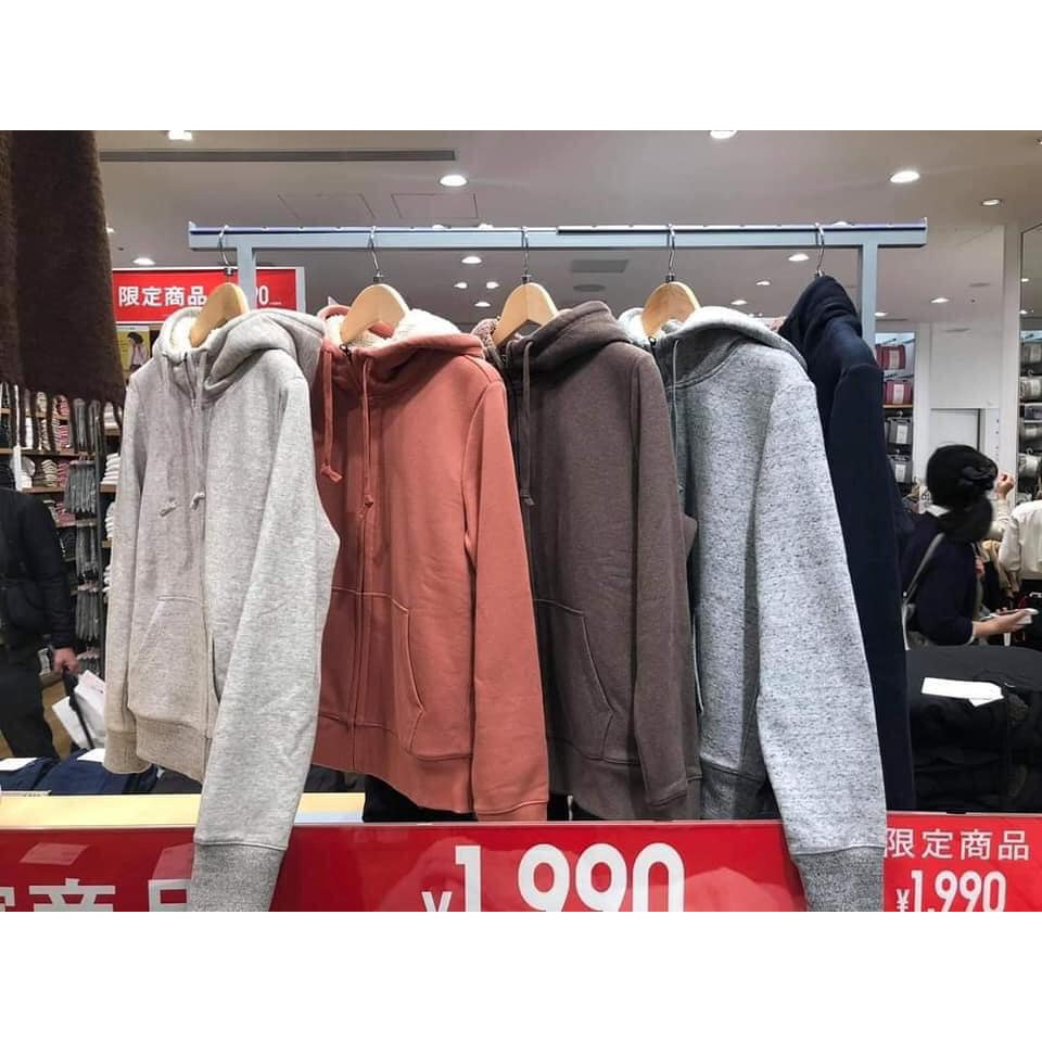 Áo nỉ lót lông cừu Nữ Uniqlo Nhật