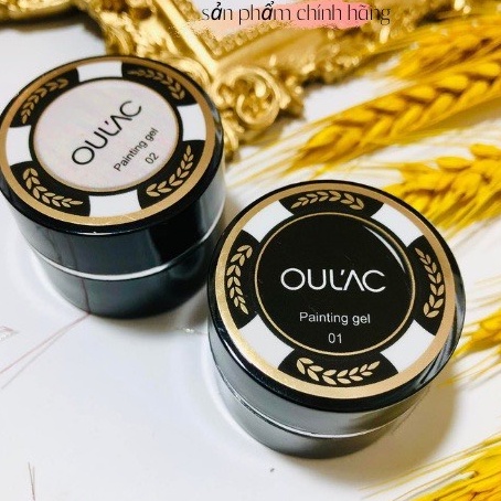 Gel vẽ đen trắng oulac 3D cao cấp gel vẽ nổi siêu đặc.