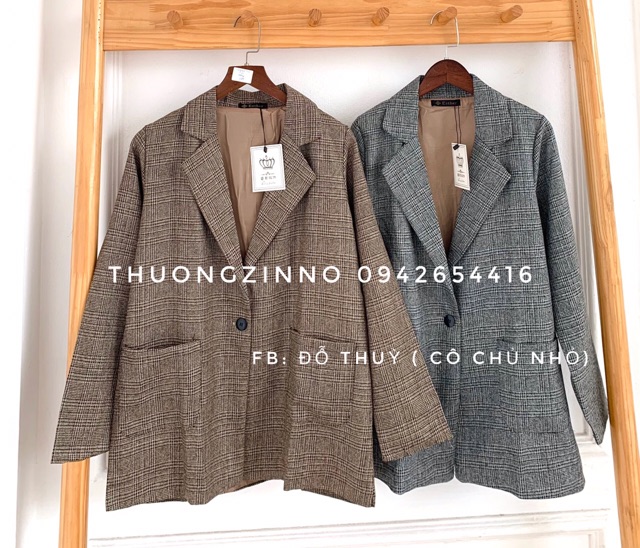 [Ảnh thật/Video] Áo Blazer dạ form Hàn Quốc 2 lớp Áo khoác blazer nữ Quảng Châu | WebRaoVat - webraovat.net.vn