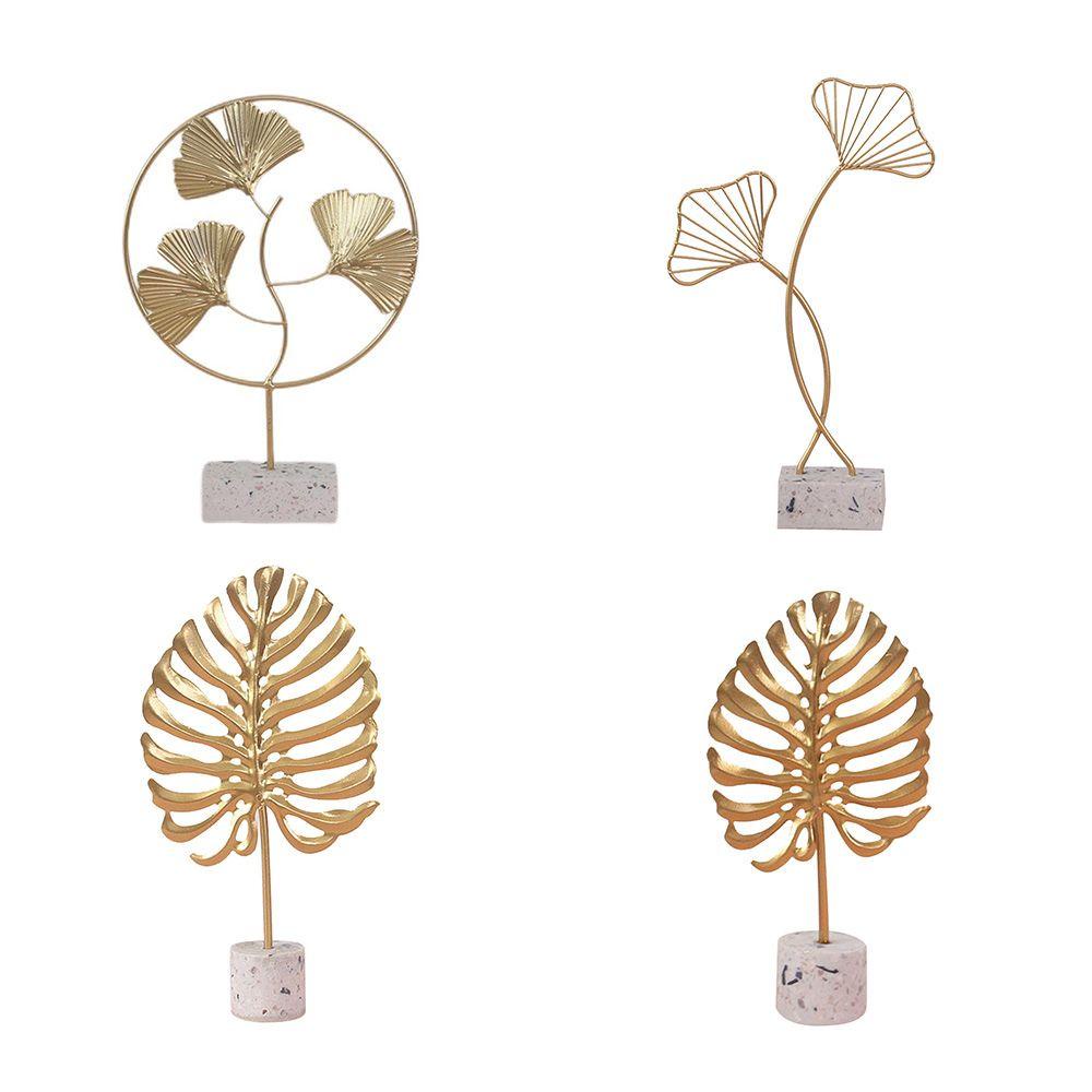 Đồ trang trí Gingko Mini Để Bàn Trang Trí Phòng Khách Phong Cách Bắc Âu Hiện Đại|Phụ Kiện Sắt Rèn Luyện Trí Não Tiện Dụng