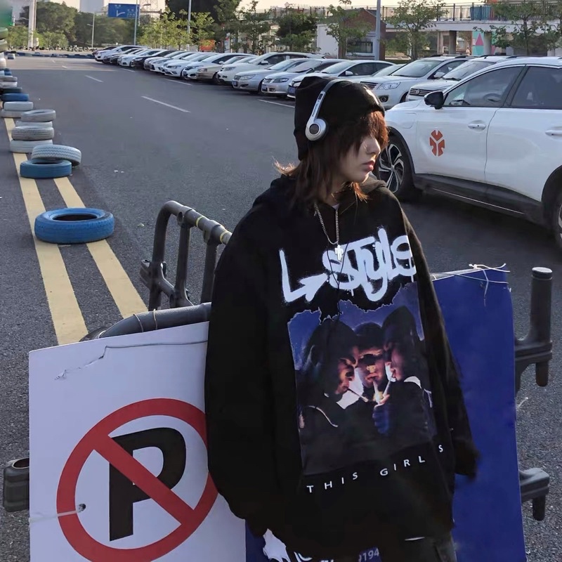Áo hoodie THIS GIRL chất liệu nỉ bông ấm áp