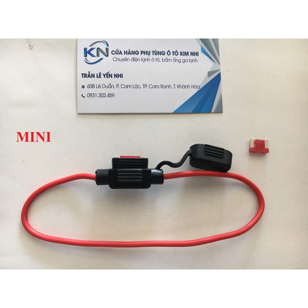 Hộp cầu chì chống nước loại cho cầu chì mini, kim ngắn, kim vừa 16AWG (ko kèm cầu chì)