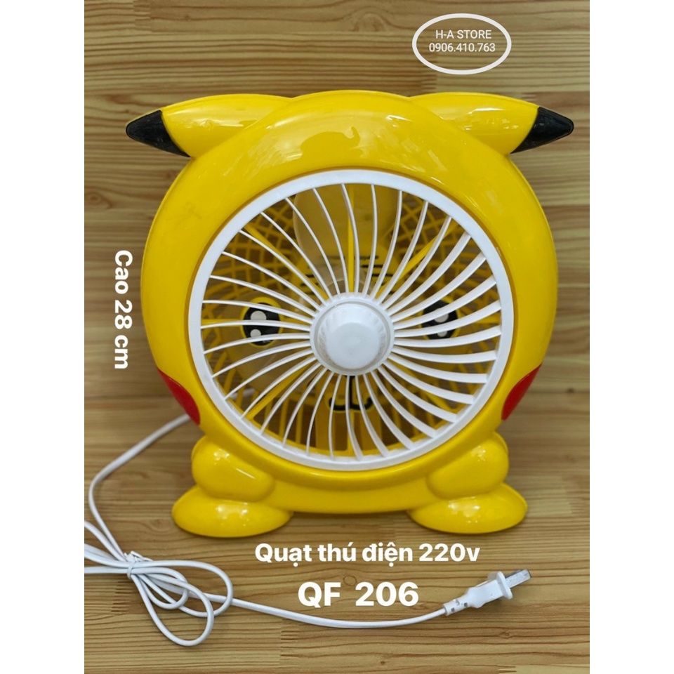 Quạt điện hình thú để bàn nhiều mẫu xài điện trực tiếp